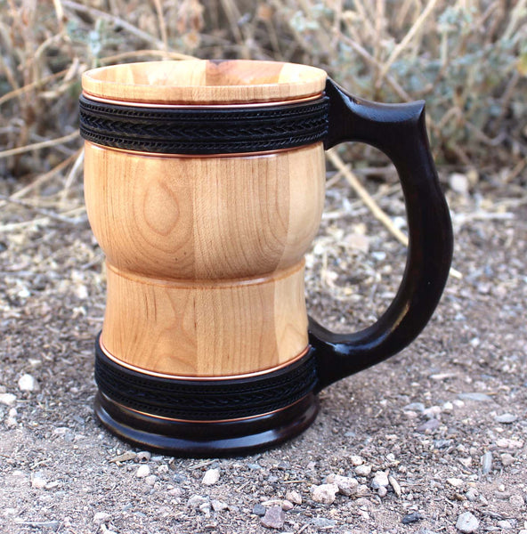 Maple and Wenge with Copper and Leather