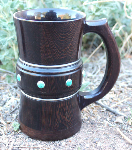 Wenge, Turquoise, Silver, and Pewter