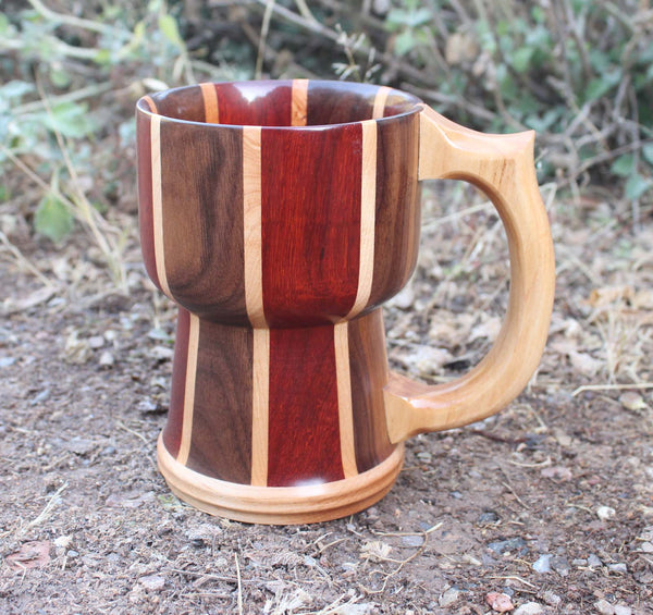 Padauk, Walnut, and Maple