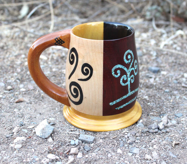 Wenge, Padauk, Yellowheart, and Maple