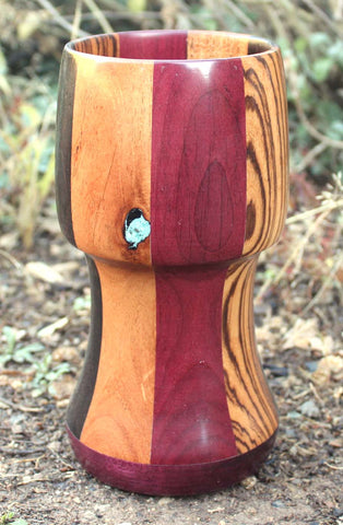 Purpleheart, Zebrawood, Wenge, and Mesquite