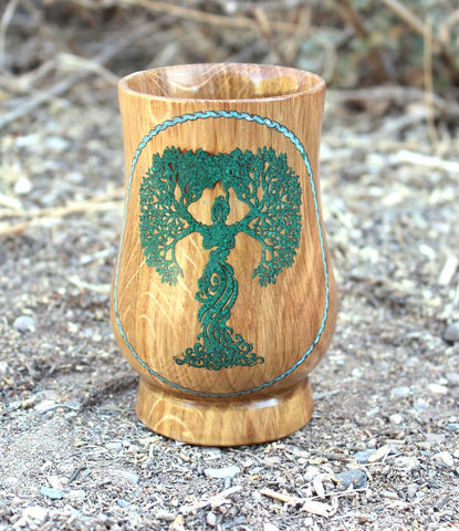 White Oak, Turquoise, and Malachite